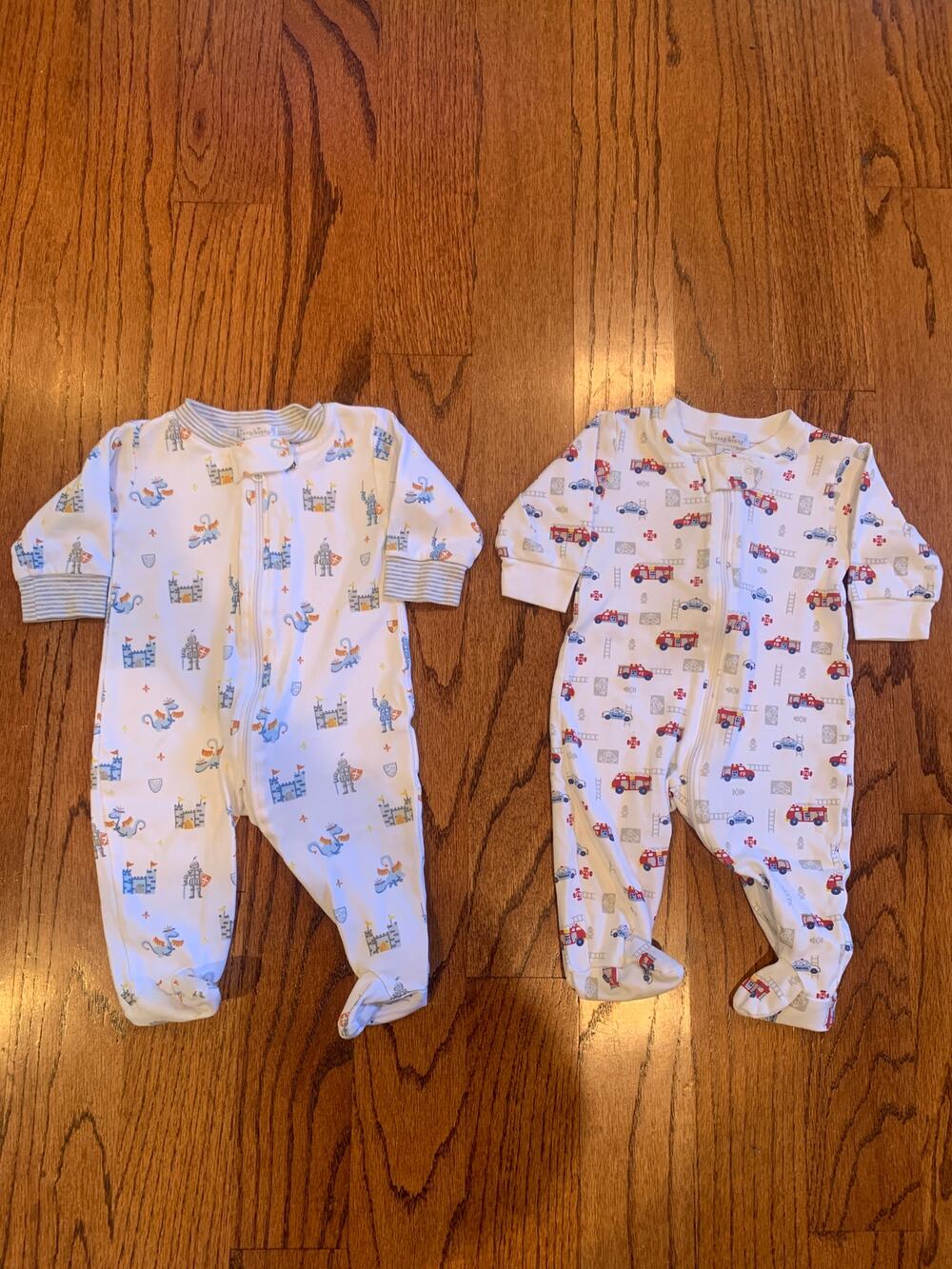 Kissy Kissy 3-6M Footie Zipper Pajama One Piece Pajamas | Dinosaur & Fire Truck